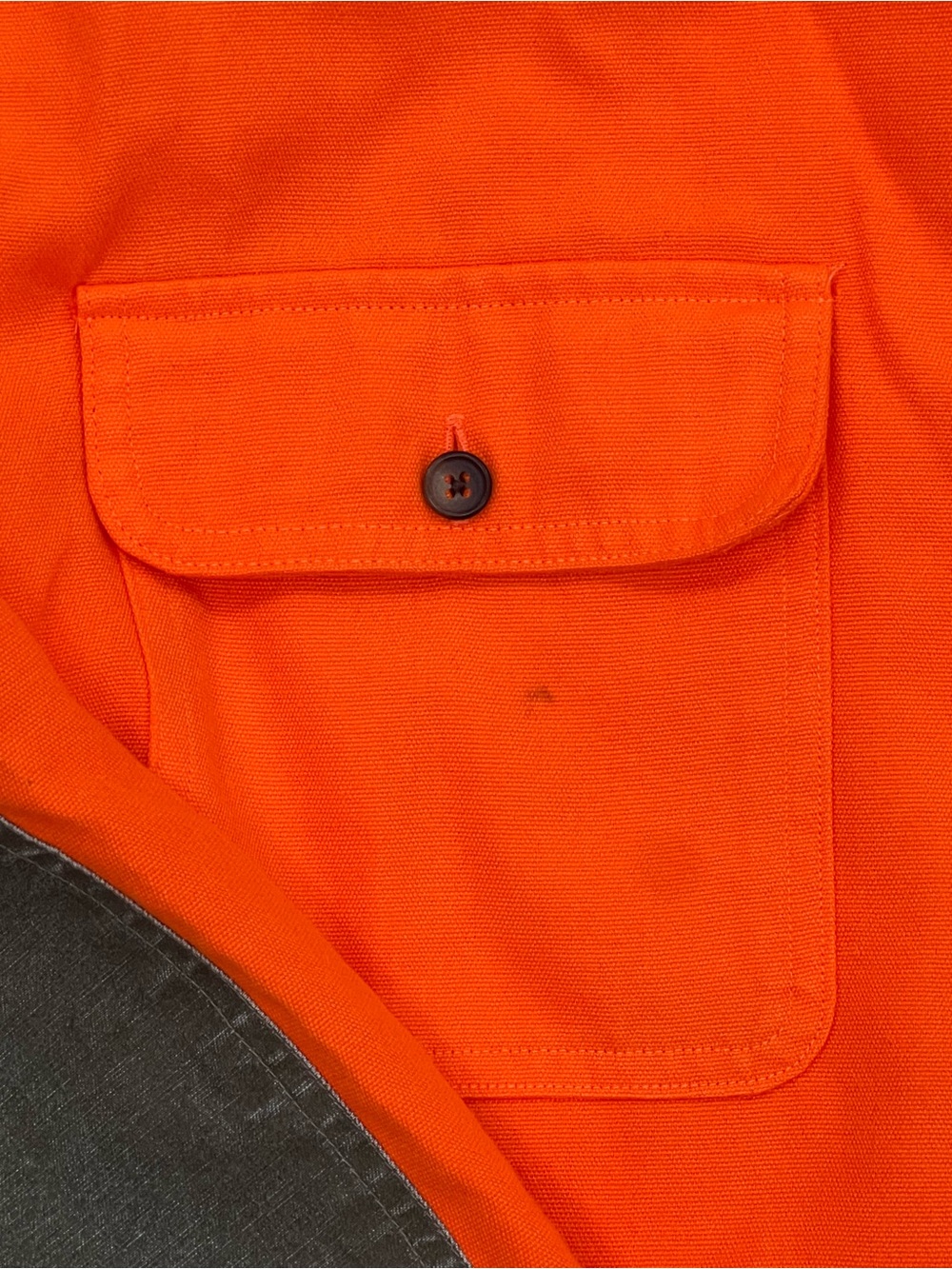 L.L. Bean Orange Button-Down Hunting Shirt with reflective sleeves XXL - Picture 3 of 4